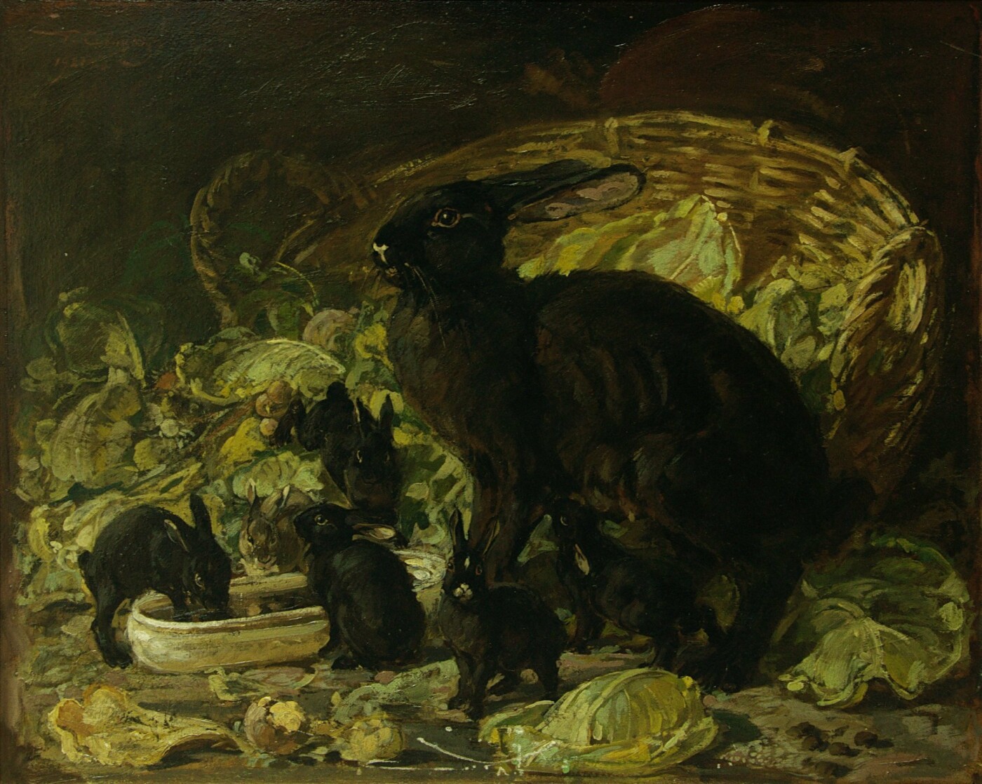 " Сім'я кроликів", 1921.